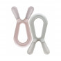 Bijtring siliconen Bunny groen. Zonder BPA, PVC of ftalaat