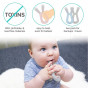 Bijtring siliconen Bunny groen. Zonder BPA, PVC of ftalaat