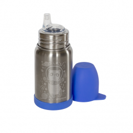 Gourde Sippy Inox - gravure Panda bleu galaxie - 350 ml