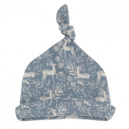 Bonnet blanc en coton BIO - Cerf bleu