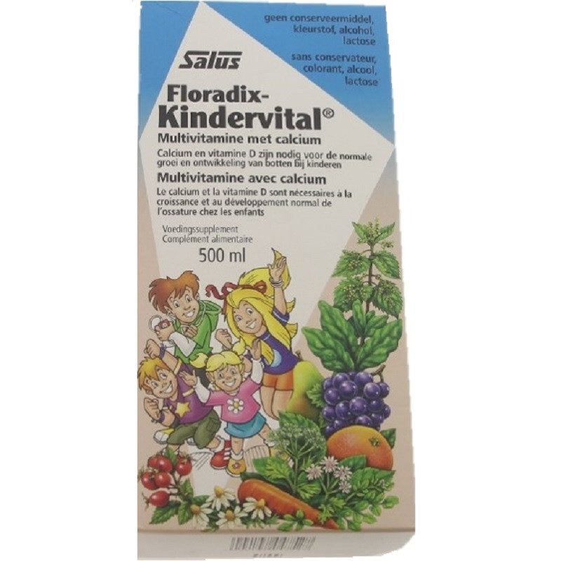 - Floradix Kindervital - Multivitamine avec calcium 500 ml - Sebio