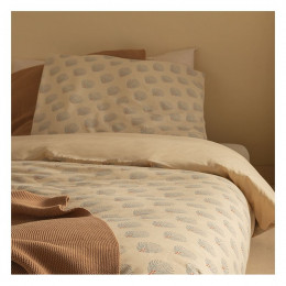 Bedset Himalaya 1-persoons - Blue gatsby & Cream