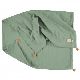 Zomerdekentje Treasure - Toffee sweet dots & Eden green