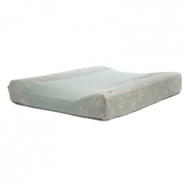 Hoes voor verschoningskussen Calma - White gatsby & Antique green