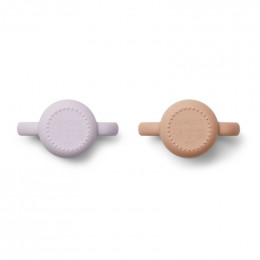 Gene siliconen bekertjes - 2 pack - Cat light lavender rose mix