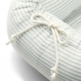 Gro baby nestje - Y&D stripe: Sea blue & white