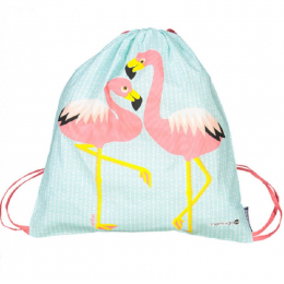 Sac d'activités enfant en coton BIO - Flamants roses