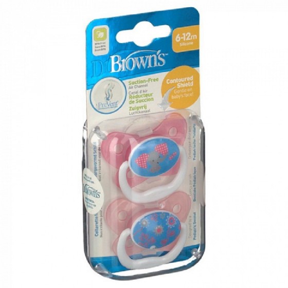 2 sucettes en silicone - Rose - 6 à 12 mois 2 sucettes en silicone - Rose - 6 à 12 mois
