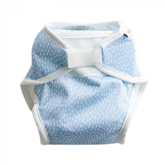 Couche lavable TE1 en coton BIO- Gouttes Bleu Couche lavable TE1 en coton BIO- Gouttes Bleu