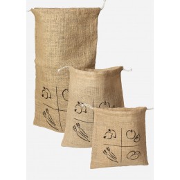 Sac à fruits et légumes en jute - S