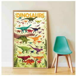 Educatieve poster met herpositioneerbare stickers - Dinosaurs