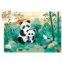 Silhouette puzzle - Leo the panda - 24 st.