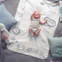Baby's eerste jaar foto dekentje - Pastel Grey