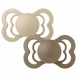 Set van 2 BIBS Supreme tutjes - Vanilla & Dark Oak
