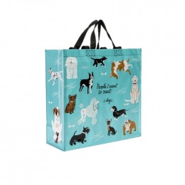 Grote shopper bag in gerecycled materiaal - Dogs