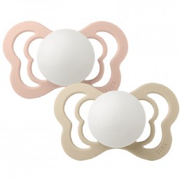 Set van 2 BIBS Couture tutjes in natuurrubber - Glow in the dark - Blush & Vanilla