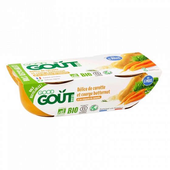 Wortel met butternutpompoen 2 x 190g - Vanaf 6 maanden Wortel met butternutpompoen 2 x 190g - Vanaf 6 maanden