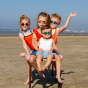 RoZZ Zonnebril voor kinderen van 4 tot 9 jaar - Fluo Oranje