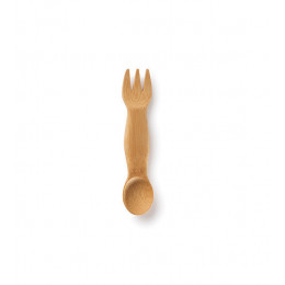 2 in 1 Babyvork en lepel van naturel bamboe