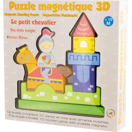 Magnetische 3D-puzzel in hout, 'De kleine ridder' Vanaf 10 maanden