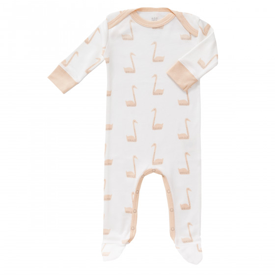 Baby pyjama met voetjes - Swan pale peach Baby pyjama met voetjes - Swan pale peach