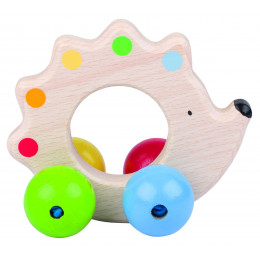 Houten rammelaar Egeltje diam. 8,5 cm Vanaf 3 maanden